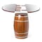 Vintiquewise Wine Barrel Round Table Wine Storage Cabinet QI003768 - alternate 4
